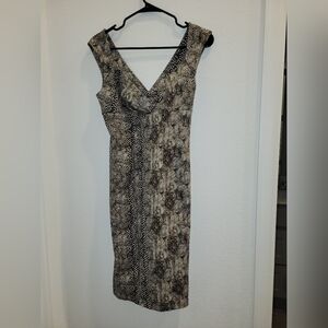 Elegant Snake Print Dress